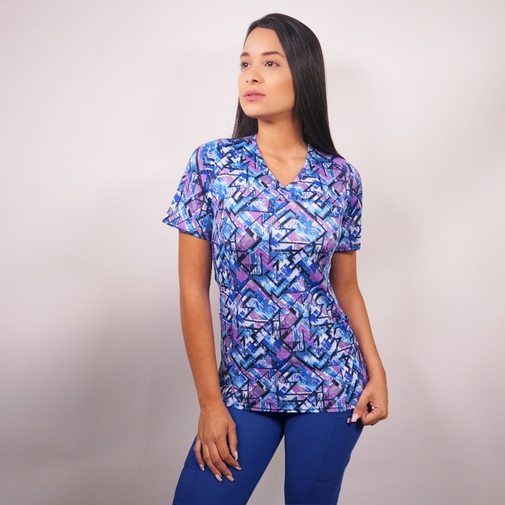 Delantal Mujer tela elasticada estampada - Art. 2219