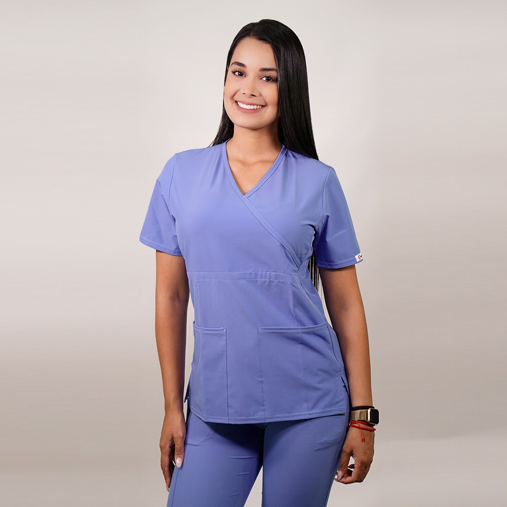 Delantal Mujer tela Anti fluidos. Celeste - Art. 2310