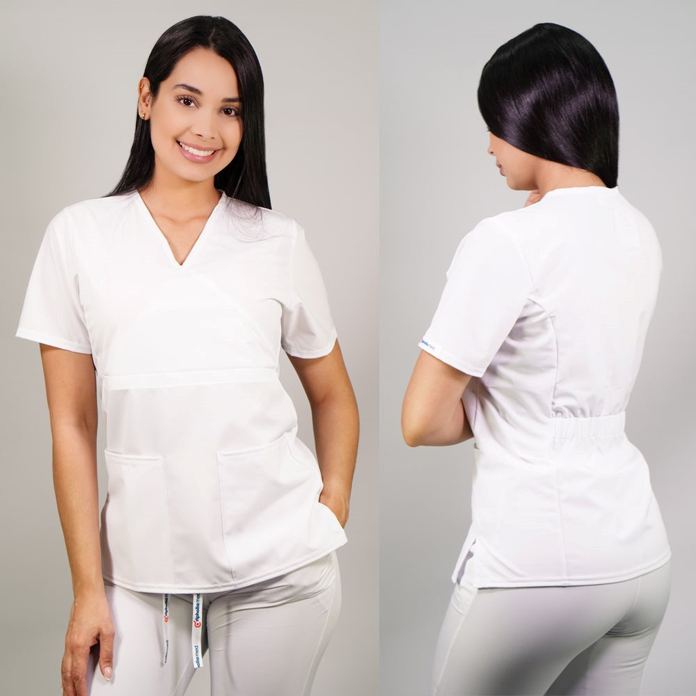 Delantal Mujer tela Anti fluidos. Blanco - Art. 2332