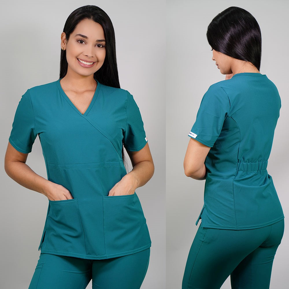 Delantal Mujer tela Anti fluidos. Verde turquesa - Art. 2333