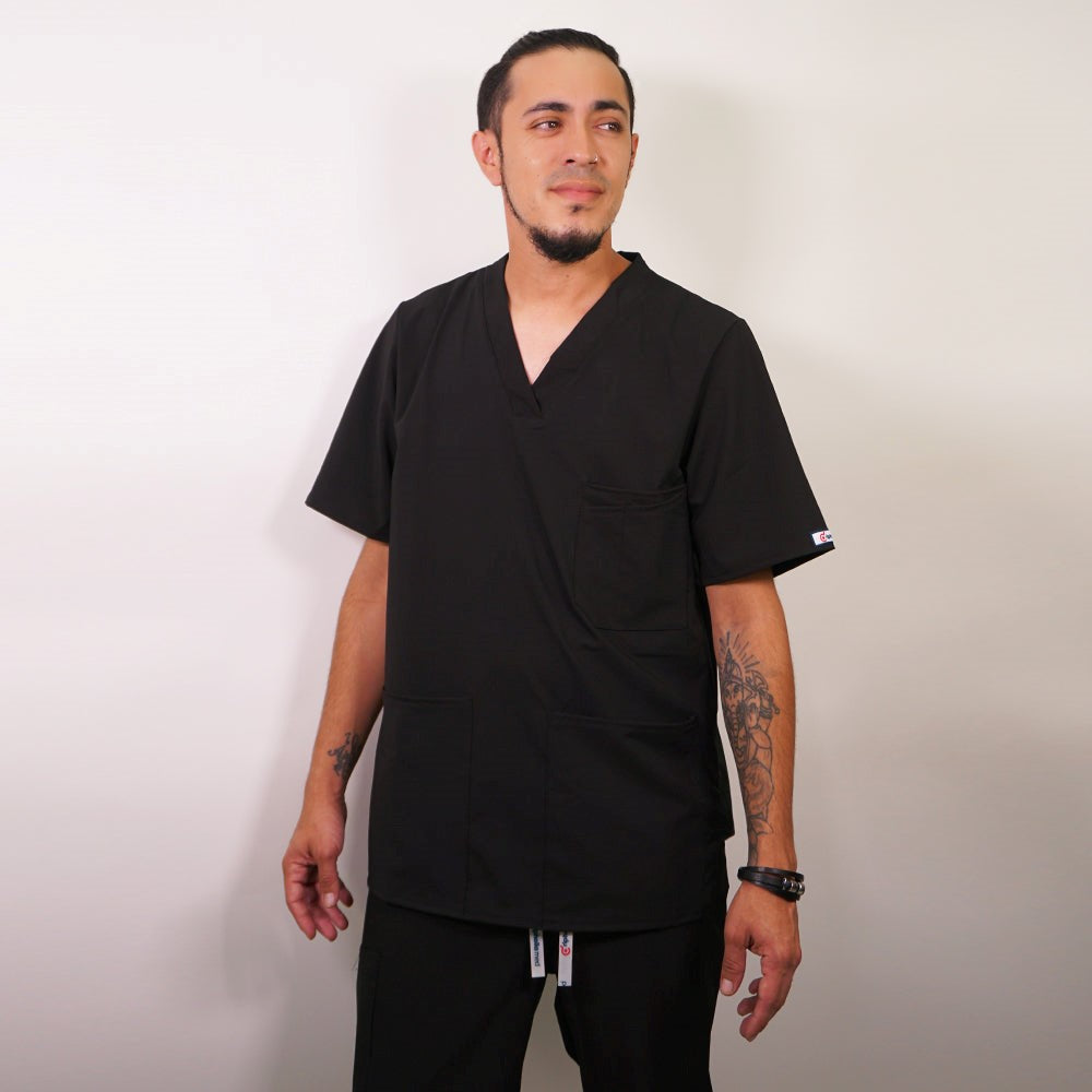Delantal hombre tela Anti fluidos. Negro - Art. 633