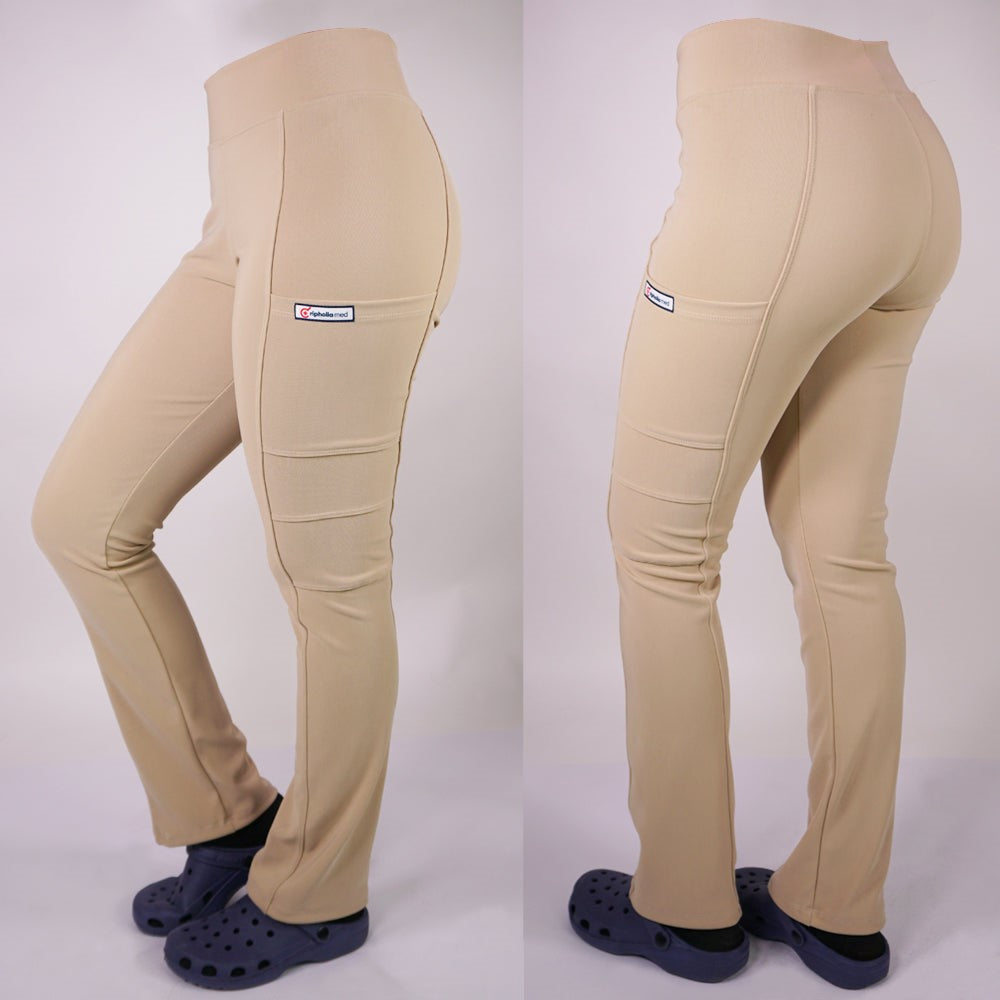 Pantalón clinico elasticado Spandex. Art. 880-11 Beige