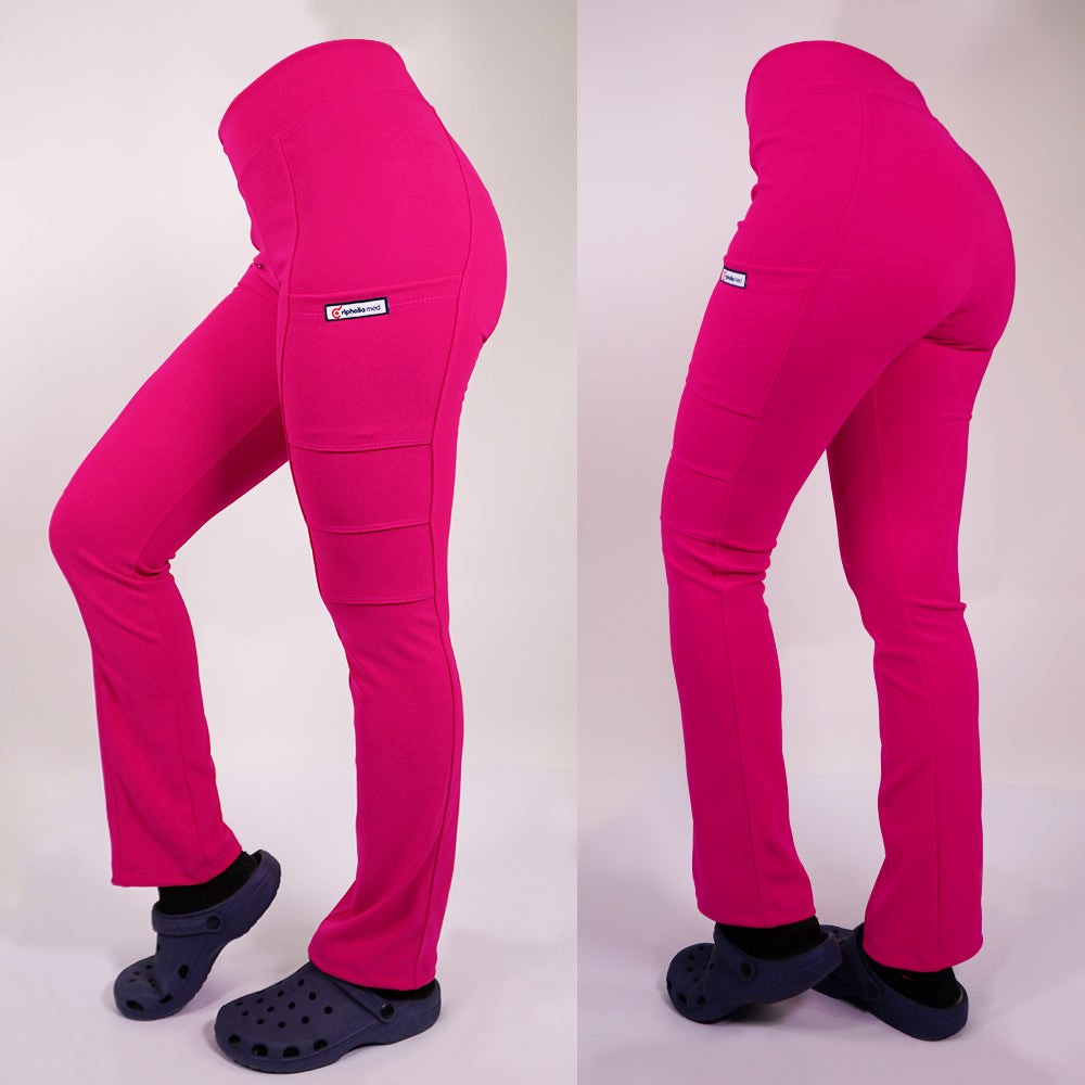 Pantalón clinico elasticado Spandex. Art. 880-13 Fuscia