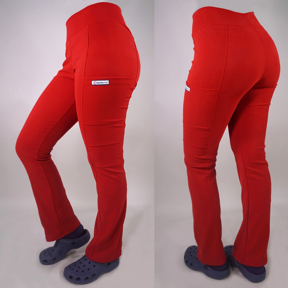 Pantalón clinico elasticado Spandex. Art. 880-5 Rojo