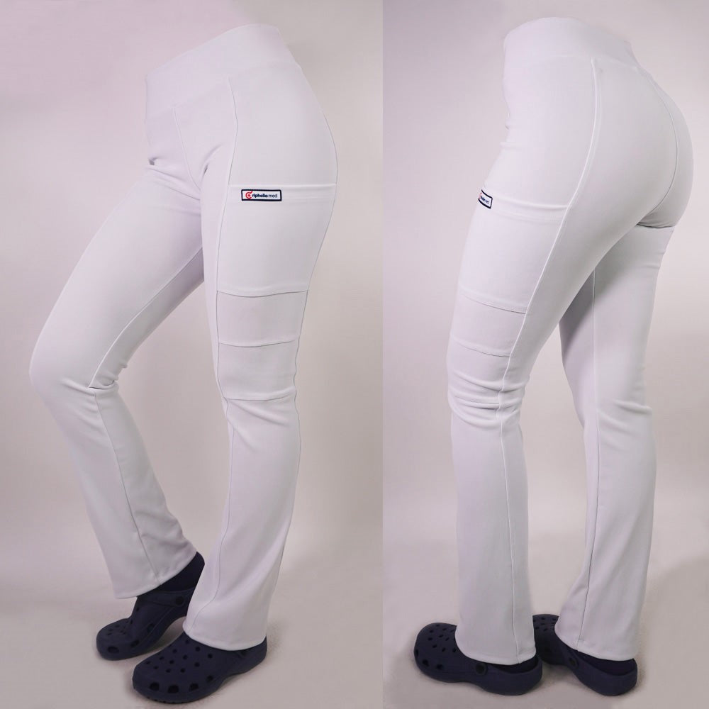 Pantalón clinico elasticado Spandex. Art. 880-7 Blanco