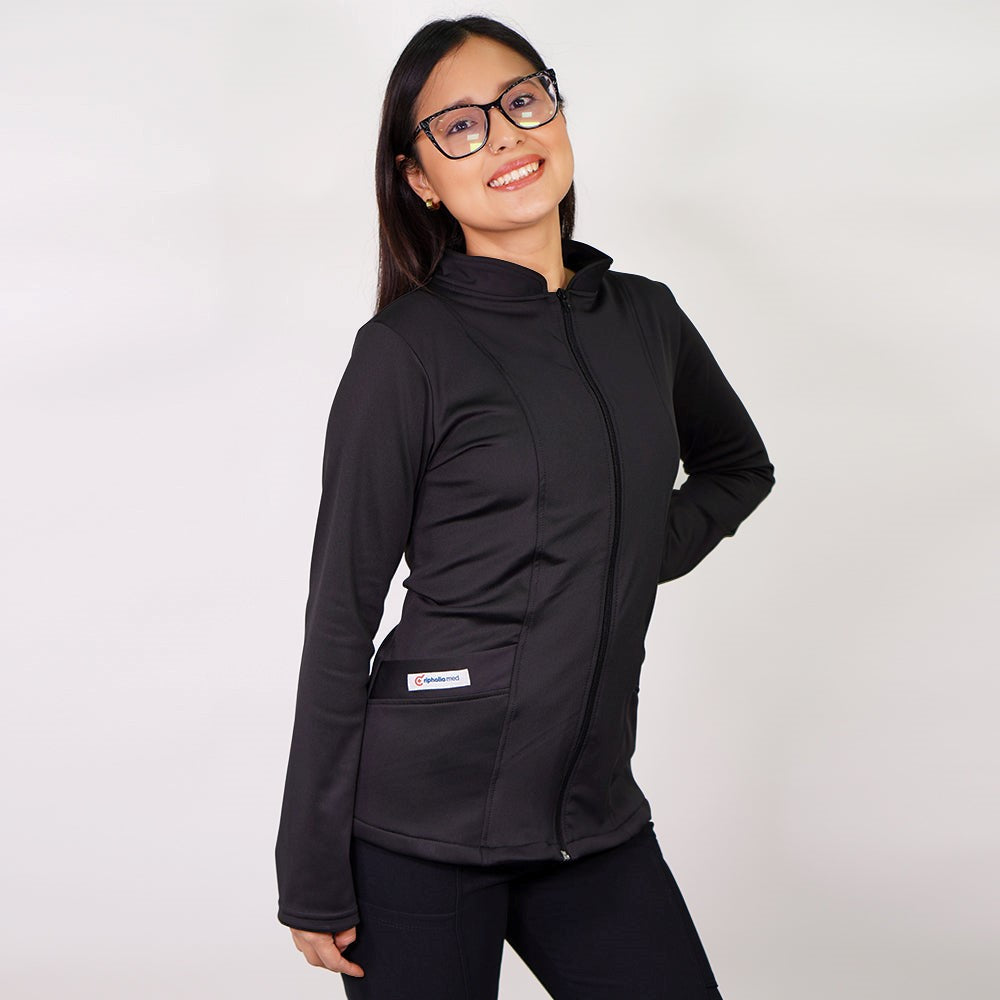 Polerón clínico Spandex - Mujer. Art. 907 - Negro