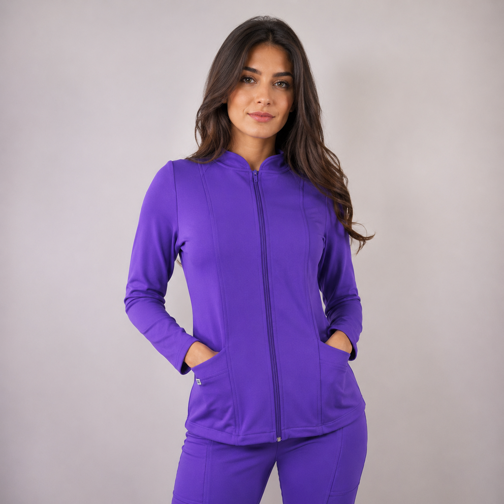 Polerón clínico Spandex - Mujer. Art. 908 - Morado