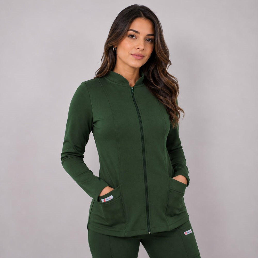 Polerón clínico Spandex - Mujer. Art. 912 - Verde