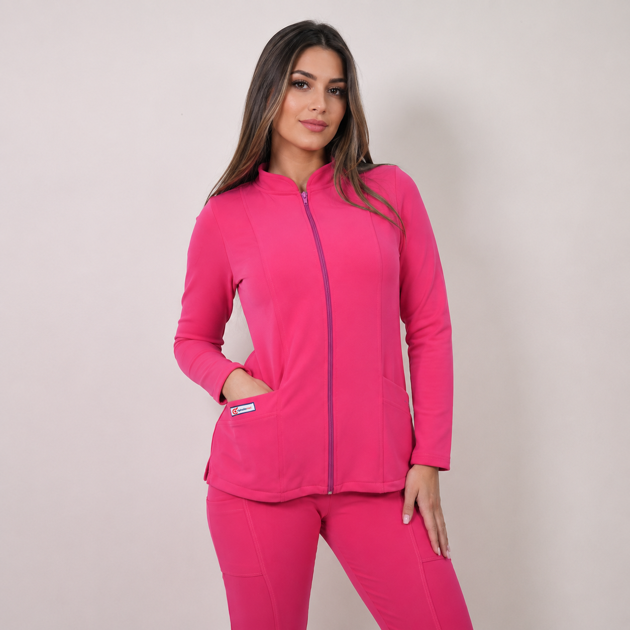 Polerón clínico Spandex - Mujer. Art. 913 - Fucsia