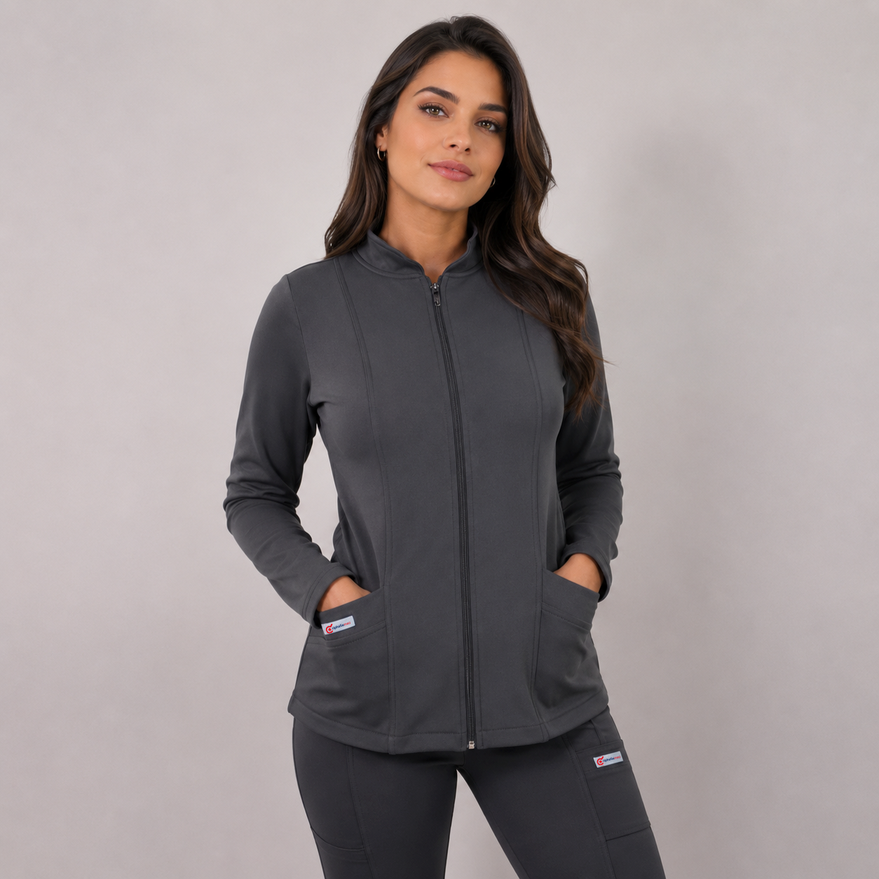 Polerón clínico Spandex - Mujer. Art. 914 - Gris