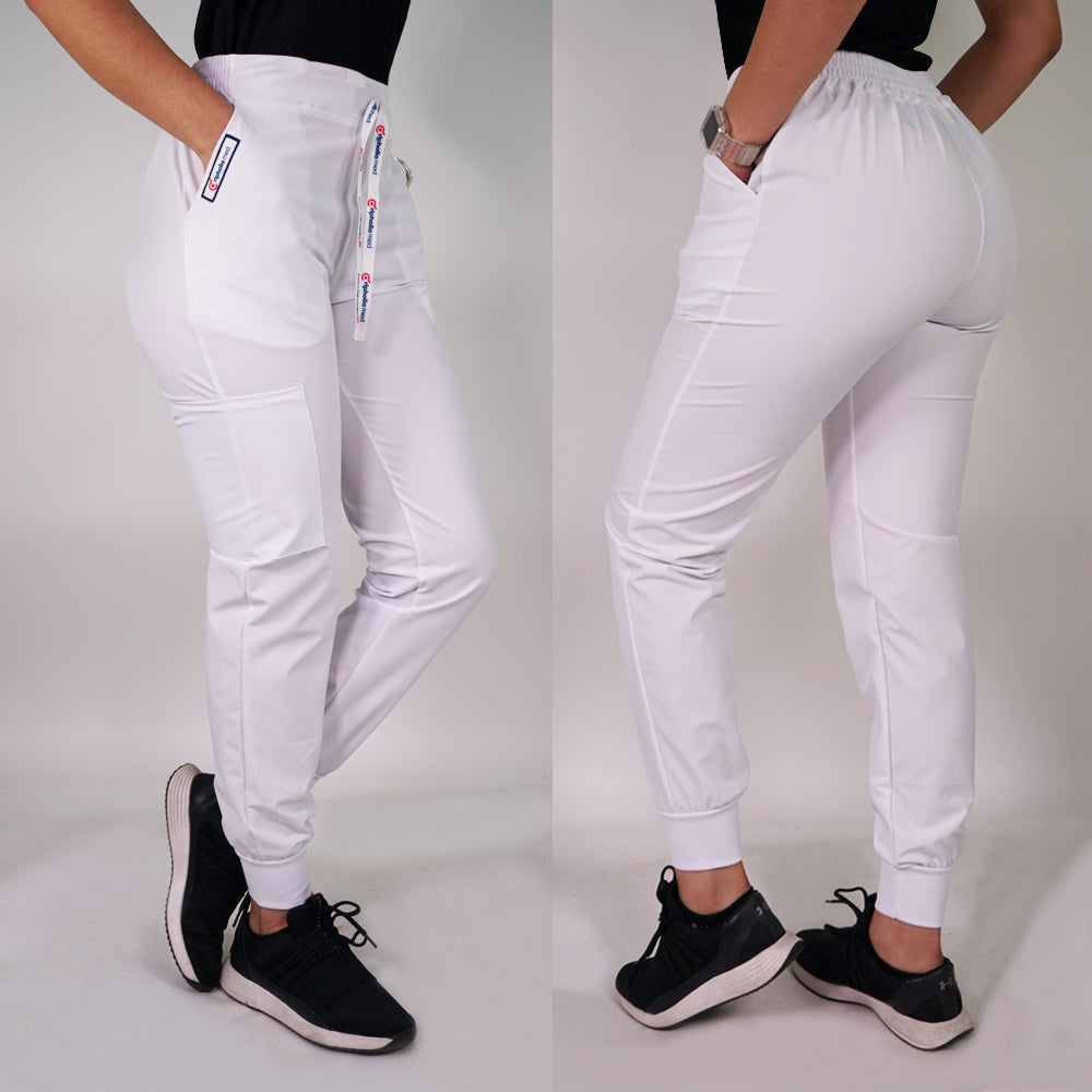 Pantalón Jogger clínico Anti fluidos. Art. 999-7 - Blanco