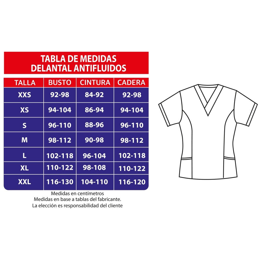Delantal Mujer tela Anti fluidos. Gris oscuro - Art. 2317